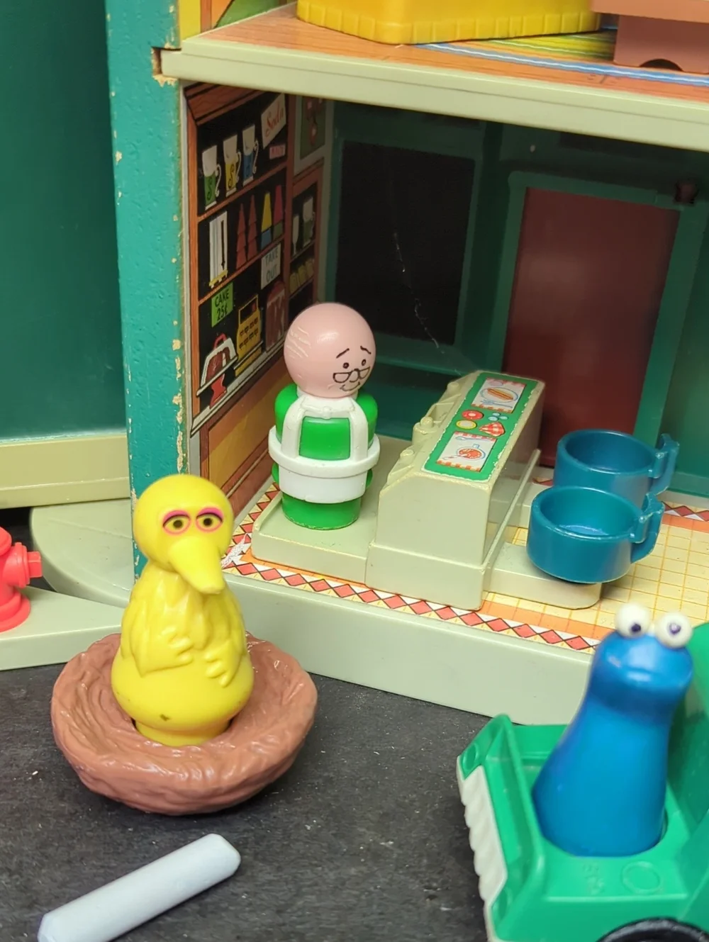 #14)1974 Fisher Price Play Family Sesame Street Little People #938 Hooper's Apt.